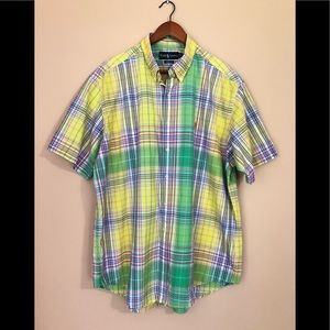 Polo Ralph Lauren Plaid Striped Shirt Sz XL